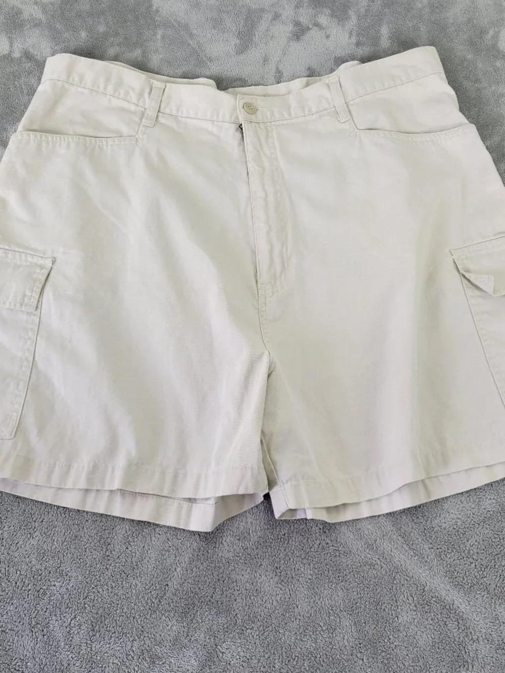 Cherokee Women's Off White Denim Shorts Size 22W 100% Cotton Casual WHI5E